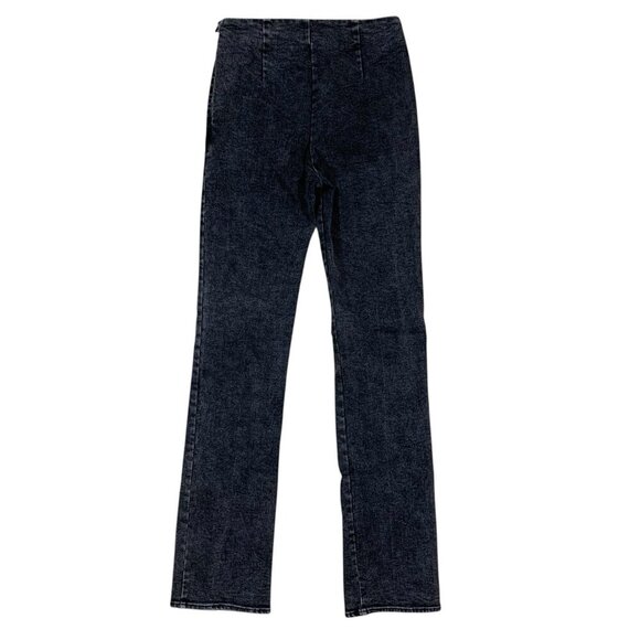 Lumiere Split Hem Pants M Charcoal Gray High Waist Skinny Stretch Jeans - Picture 4 of 7